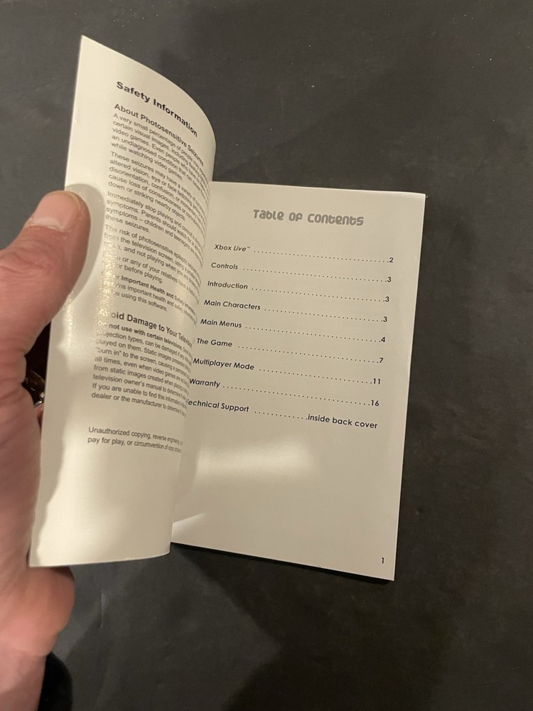 Xiii Thirteen Xbox Manual only