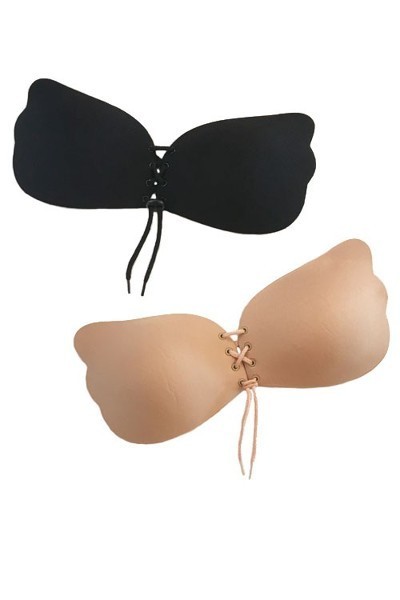 Free bra-butterfly shape-front toggle drawstring lace-up