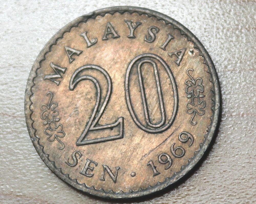 1969 Malaysia 20 Sen