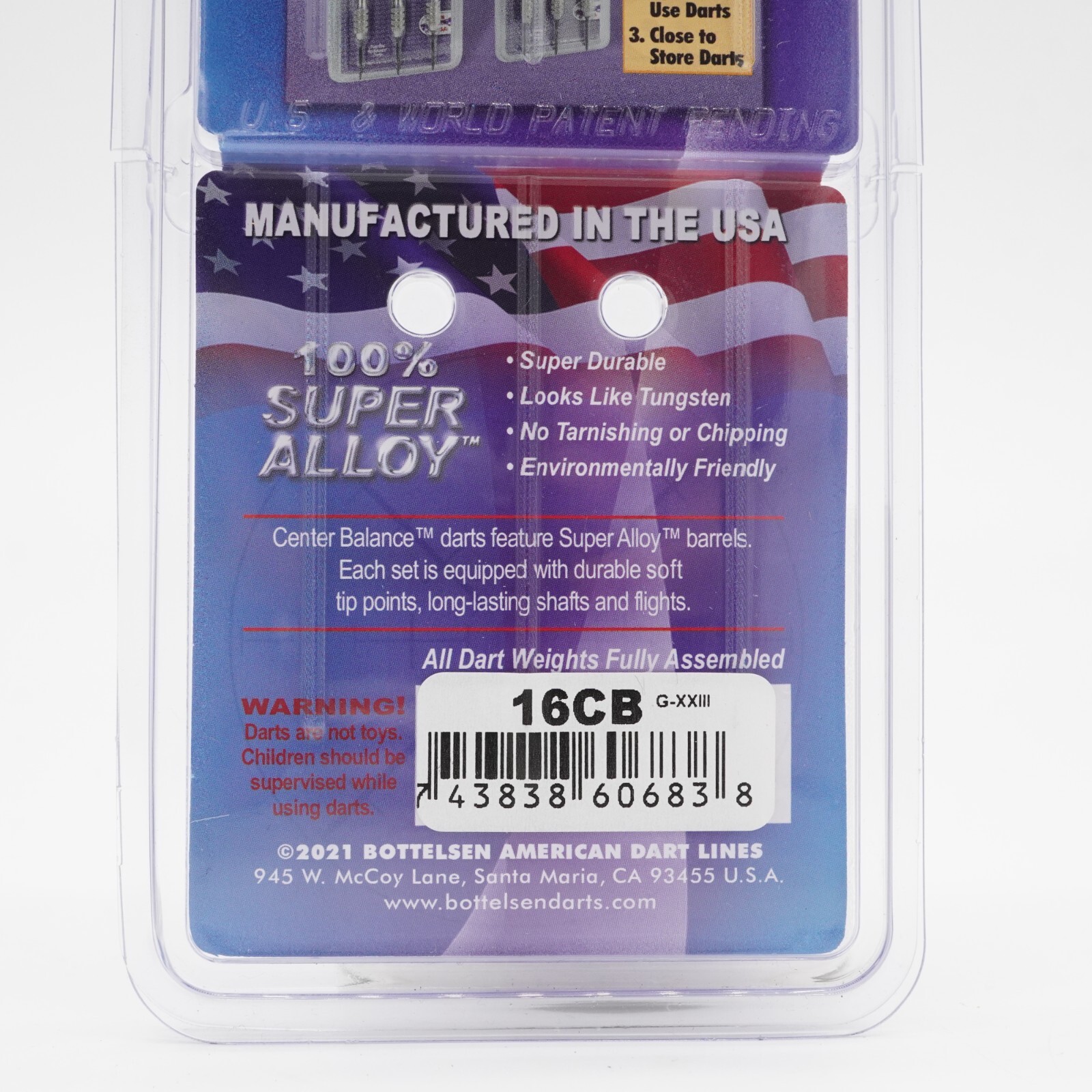 Bottelsen Center Balance Super Alloy Soft Tip Darts 16 Grams Black/Red/Silver