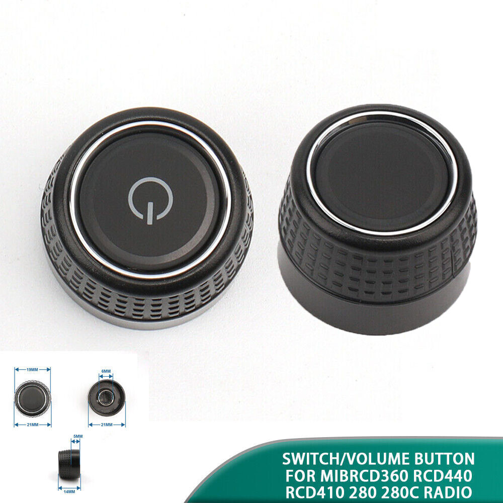 Left & Right Auto Radio Knob Button Turn Knob For VW RCD360 RCD440 RCD410 280C