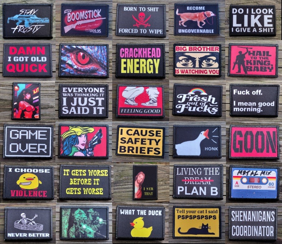 I Pooped Today Morale Patch Hook & Loop Funny Army Custom Tactical 2A Gear