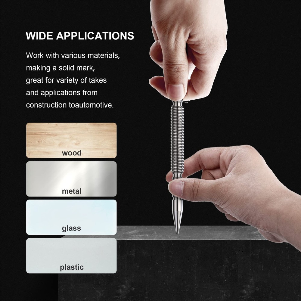 Spring Loaded Nail Set Tools,2-PCS Dual Head Nail Setter and Hinge Pin Punch ...