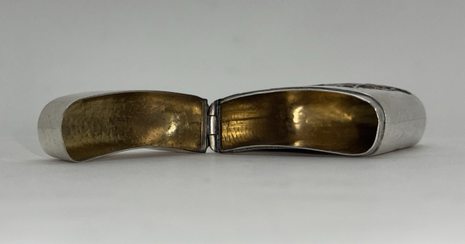 A FABULOUS GORHAM JAPANESE MANNER STERLING SILVER COPPER MIXED METALS MATCH SAFE