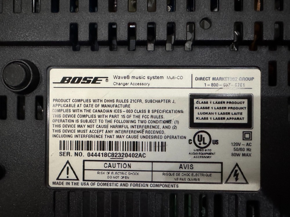 Bose Wave Music System CD AM/FM W/ 3 CD Changer & Remote Control