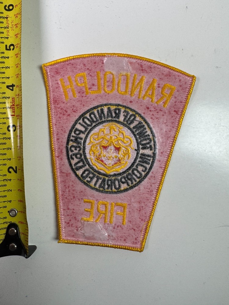 Randolph Fire Massachusetts MA Rescue Patch O9