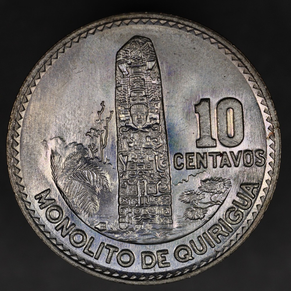 1964 Guatemala Silver 10 Centavos Uncirculated