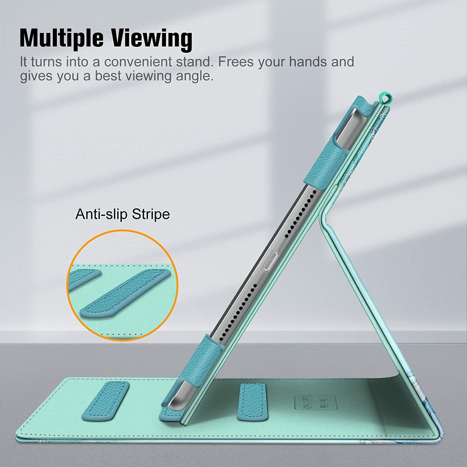 Case for iPad 9th/8th/7th Gen (2021/2020/2019) Multi-Angle Viewing Stand Cover