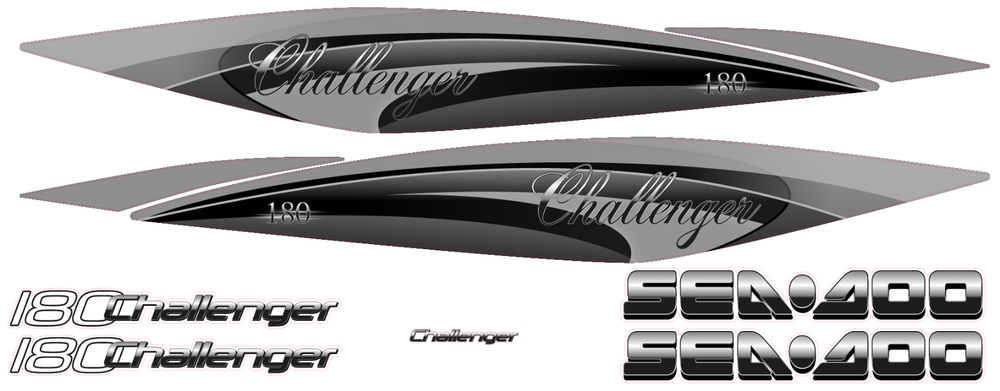 CHALLENGER 180 sticker stripe SEADOO full kit graphic replacement 2005 2010