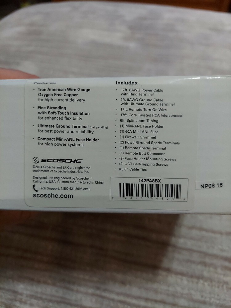 Scosche Efx 8AWG Amplifier Installation Kit