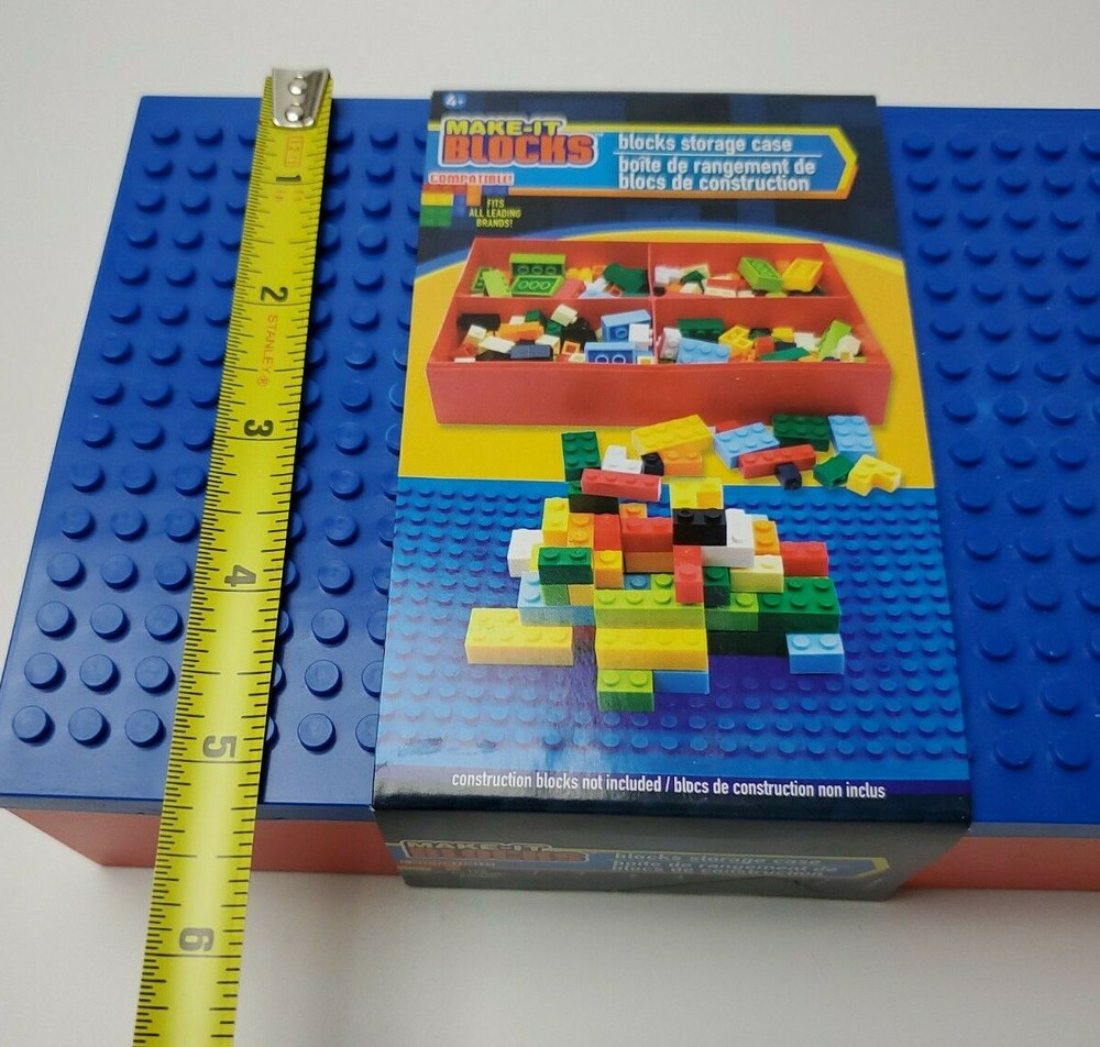 Make It Blocks Blocks Storage Case - Blue Top- Compatible Fits