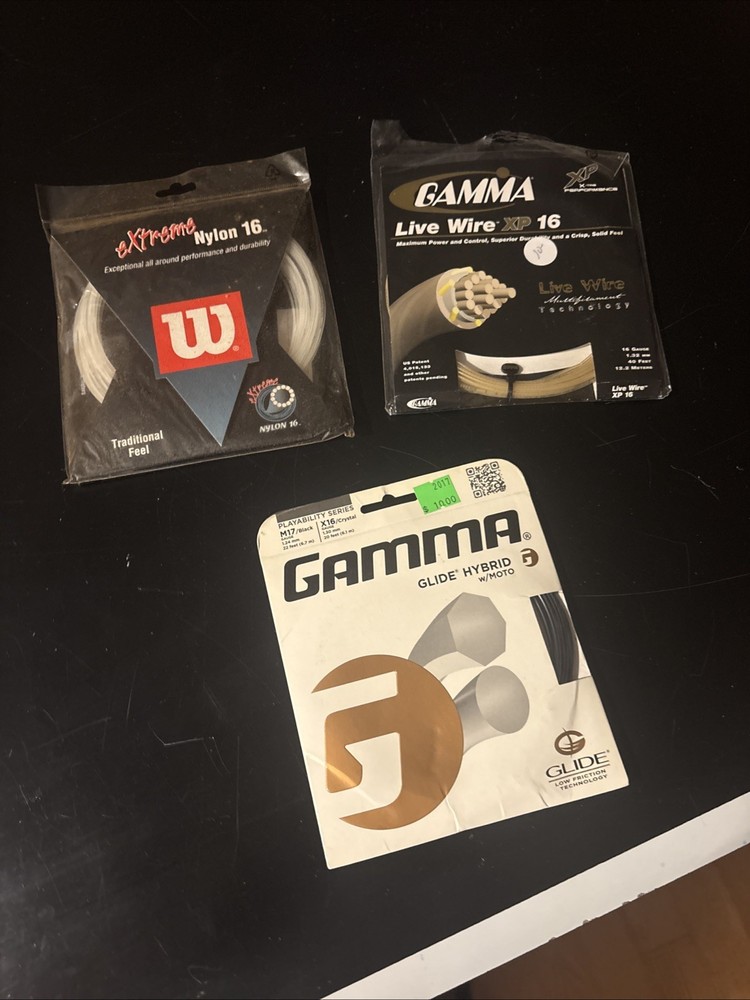 3 Tennis Strings Wilson Gamma