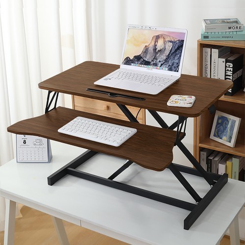 Foldable computer desk Adjustable and height-tilting table