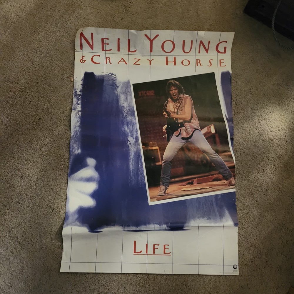 Neil Young and Crazy Horse "LIFE" Original promo Poster