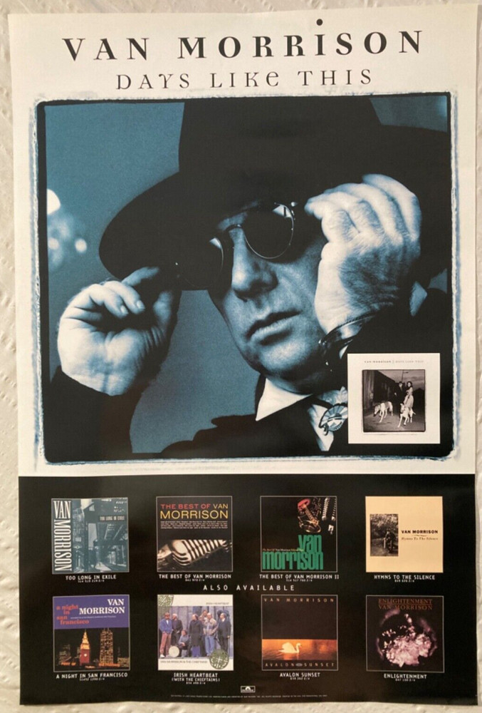 Van Morrison 1995 Promo Poster Days Like This