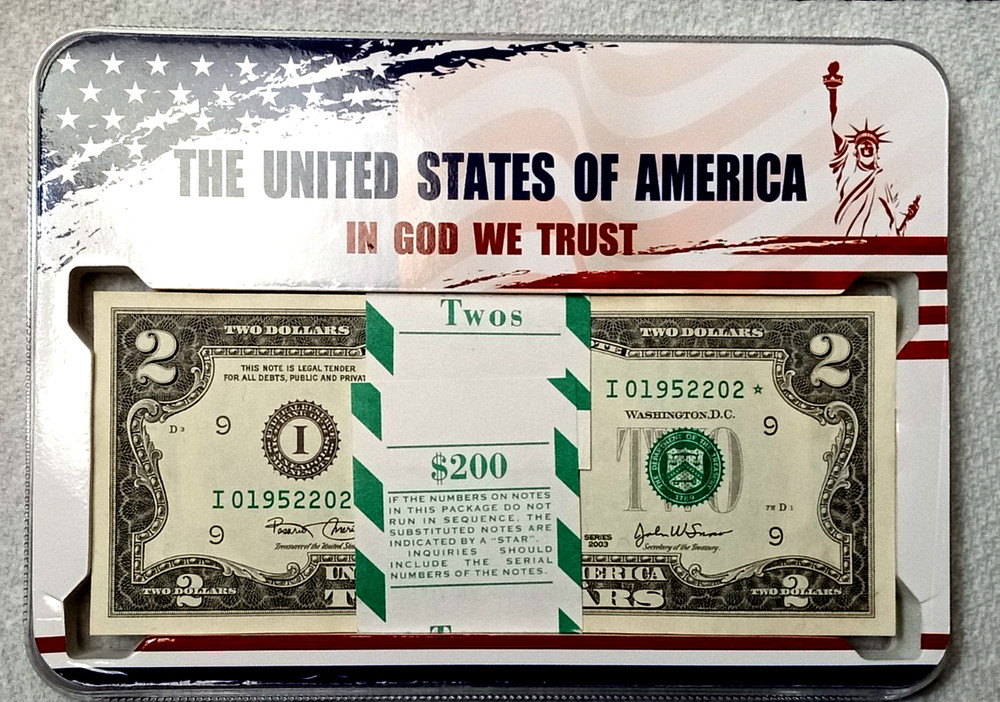 10 $2 Star Notes 2003 CONSECUTIVE MINNEAPOLIS UNC from BEP Pack