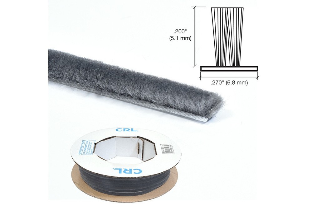 High Density Window Pile - 100' Roll .200 Pile Height; .270 Backing Width Gray