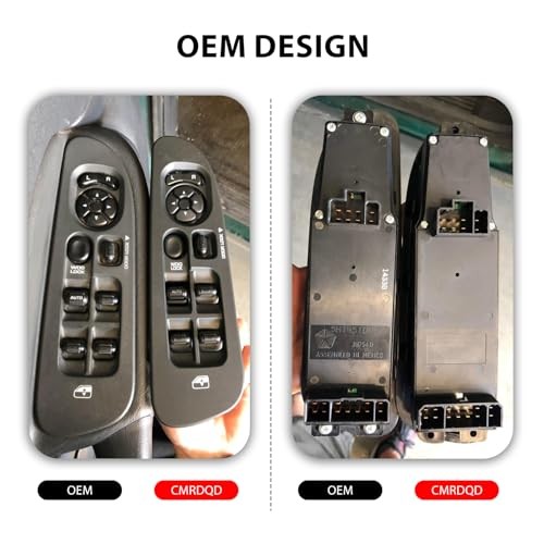 56049805AB Driver Side Power Window Switch and Black Panel Bezel Compatible