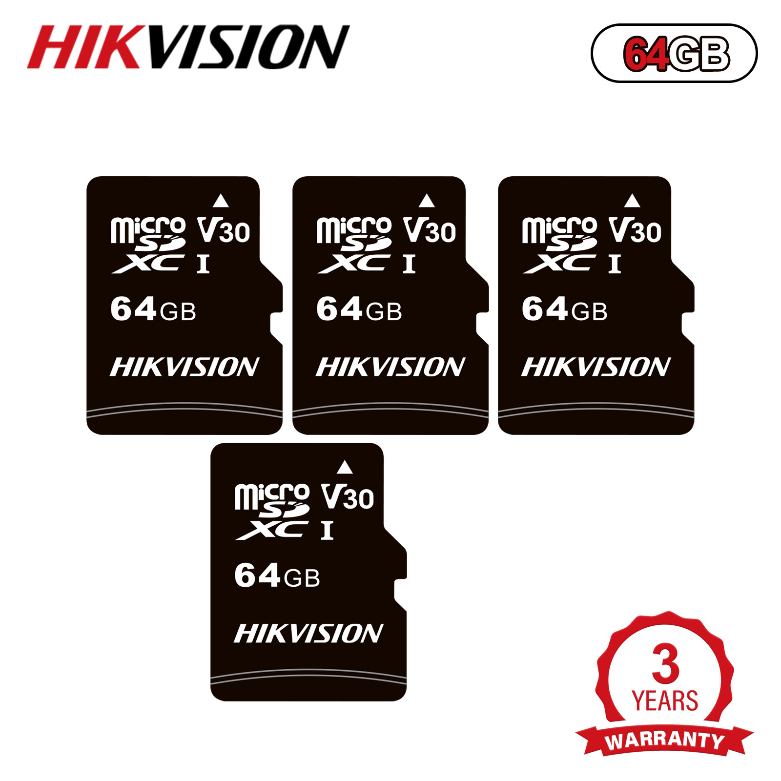 HIKSEMI 4-Packs 64GB Micro SD Card Class 10  High Speed Memory for Camera Drone