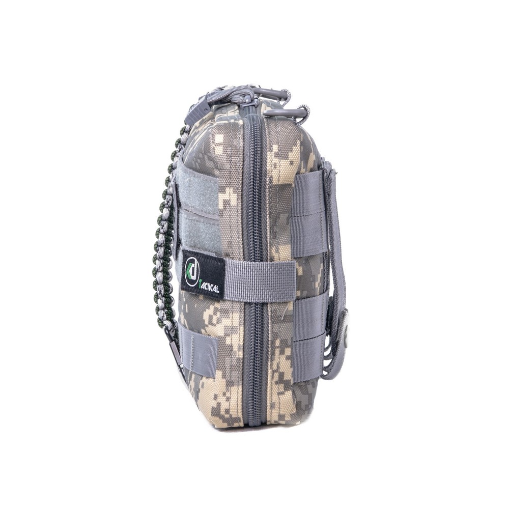 Large Tactical Molle Admin Pouch with Morale Patch and Paracord Tether Super HD