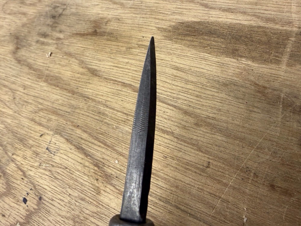 Vintage Wood Handled Tool Pointed Triangular Tip