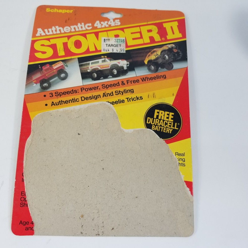 Vintage Schaper Stomper II 4x4 Card Board Back ONLY