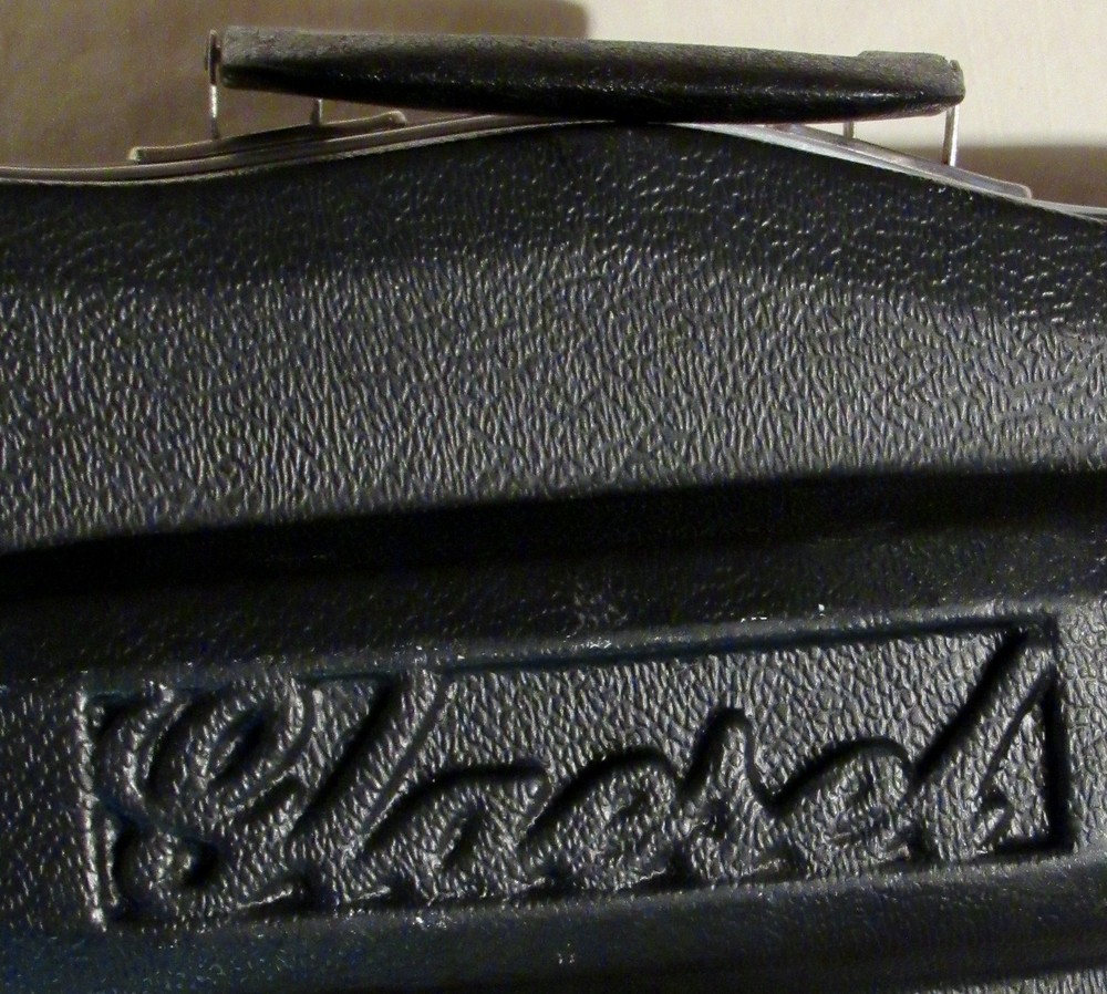 VINTAGE GLAESEL HALF SIZE VIOLIN HARD SHELL VINYL CASE - CASE ONLY