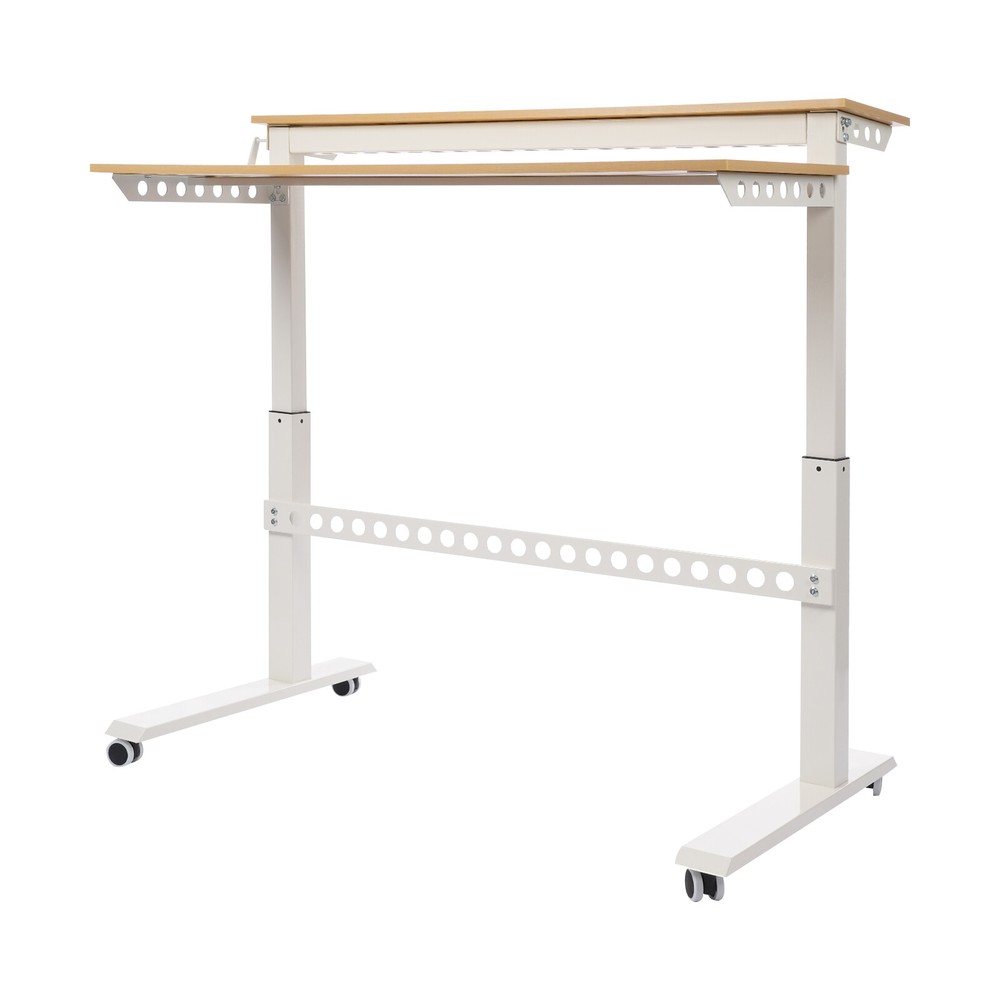 47.5" Home Office Height Adjustable Standing Desk Rolling Computer Desk Office