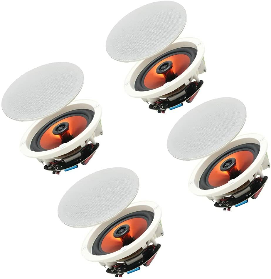 Herdio 6.5" Bluetooth Ceiling Wall Speakers 2-Way Flush Mount Home Speaker 4Pack