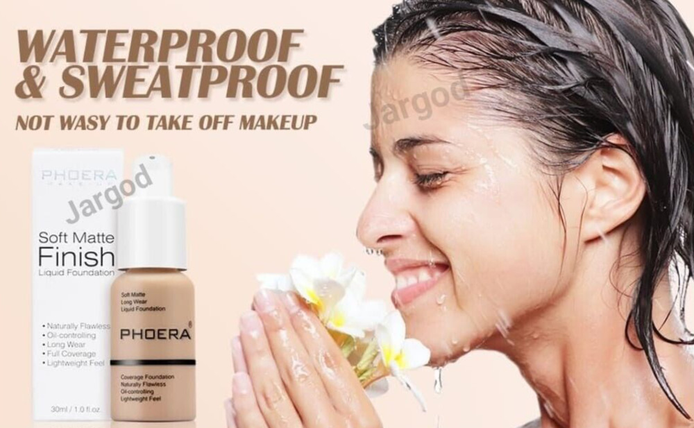 2 Pack Phoera Foundation Makeup Full Coverage Liquid Base Long Lasting Shade
