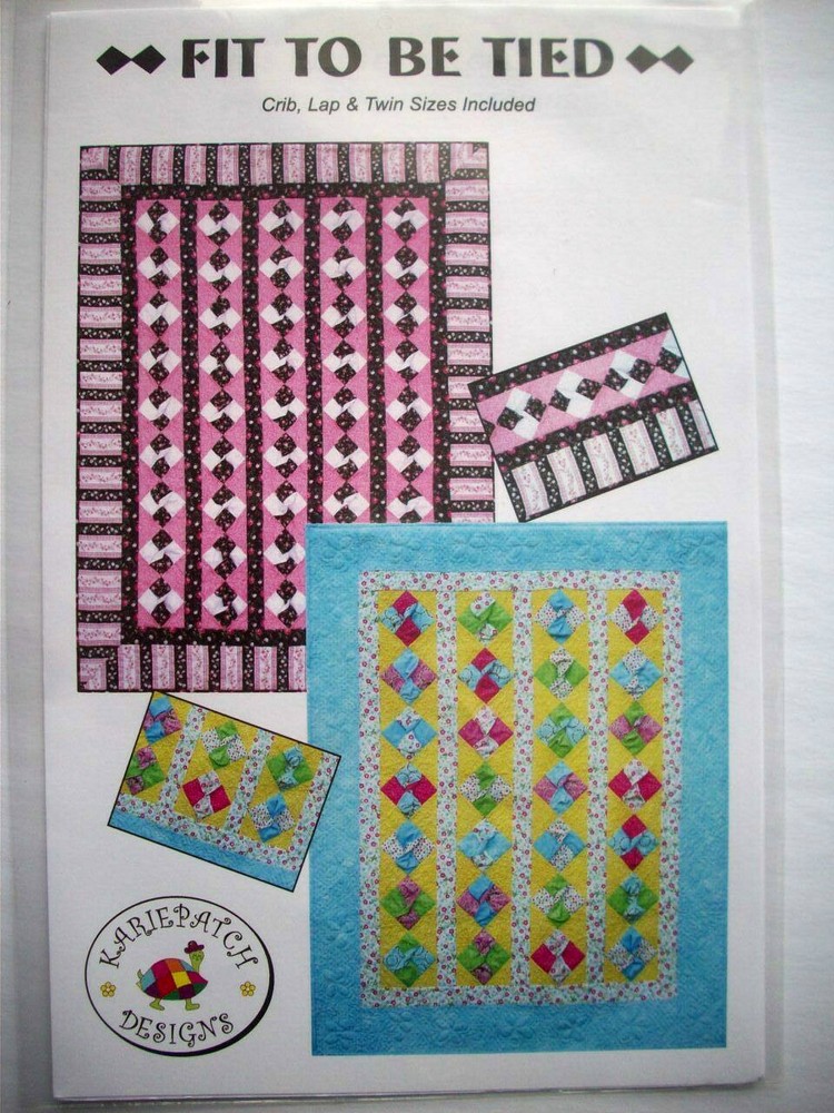 Fit to be Tied geometric block 4 patch quilt pattern