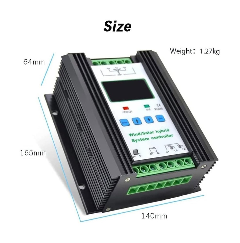 Wind Solar Hybrid Charge Controller with LCD Display 3000W,24V/48V Automatic ...