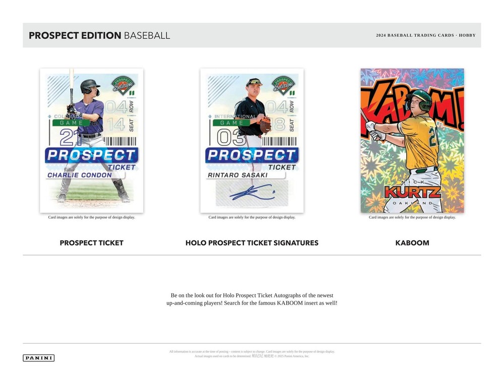 2024 PANINI PROSPECT EDITION BASEBALL HOBBY BOX