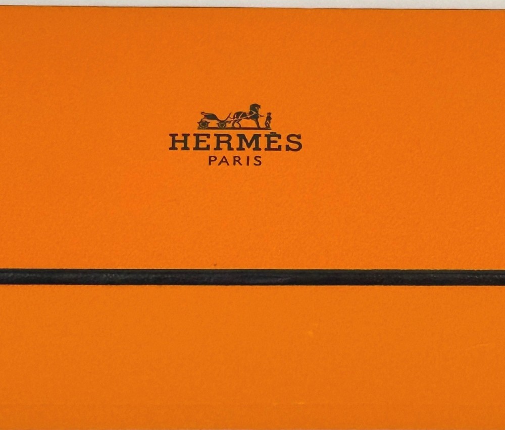 Hermes Iconic Orange Long Thin Rectangular Gift Box