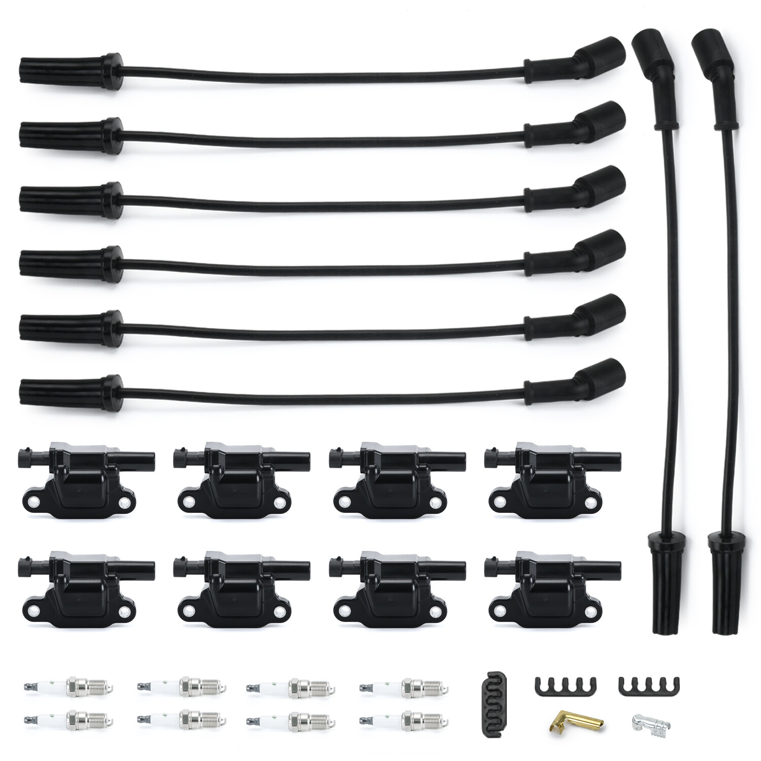 8X OEM AcDelco UF413 Ignition Coil & 41-962 Spark Plug & 9748GG Wire For GMC