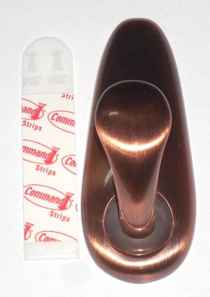 3M Plastic Medium Size Hook Antique Copper Color with Command Strip 5pk