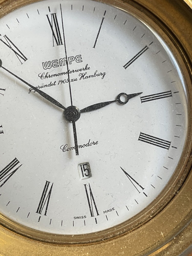 German SWISS Chronometerwerke Wempe Commodore