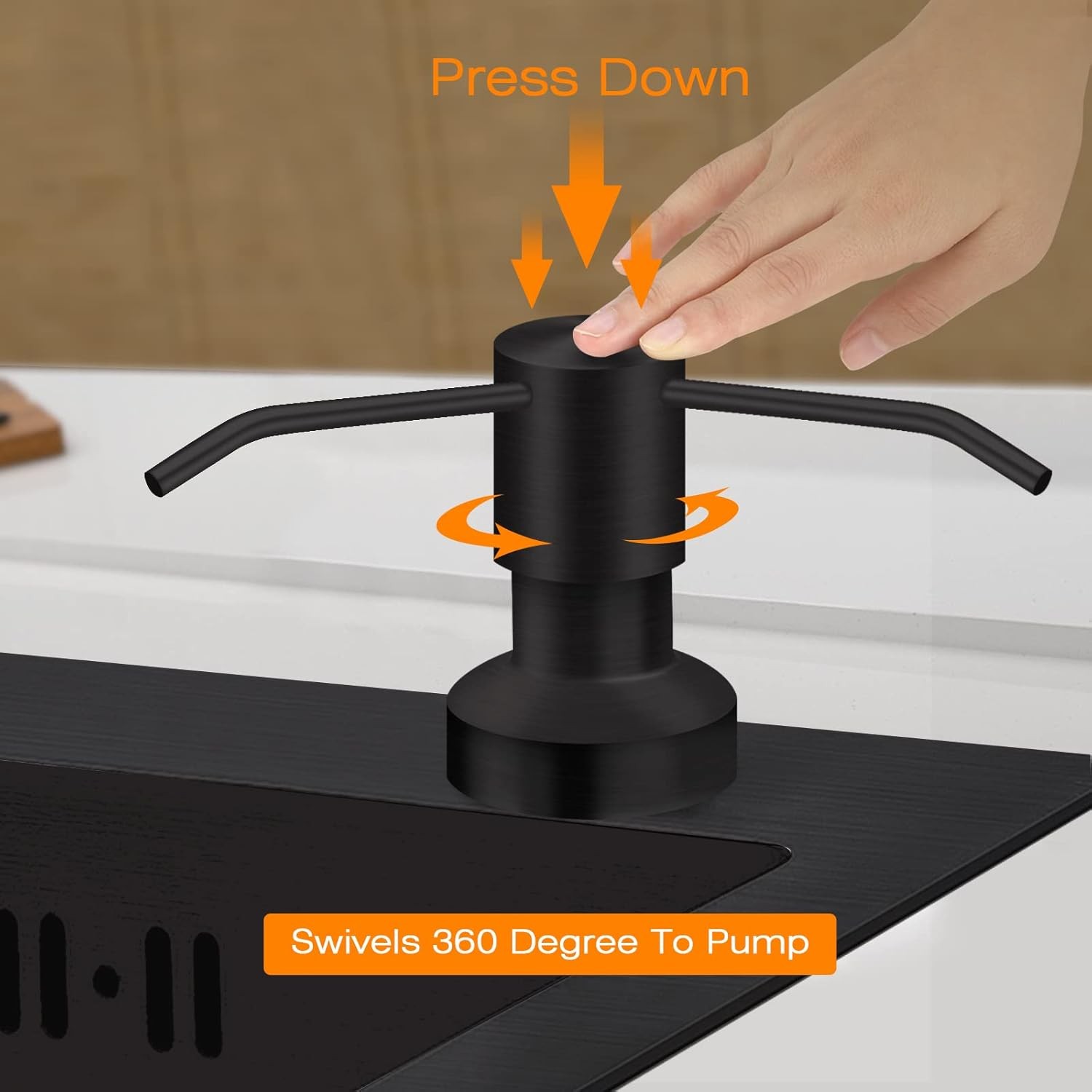 Kitchen Sink Soap Dispenser With 47" Extension Tube kit Sink Soap Dispenser Pump