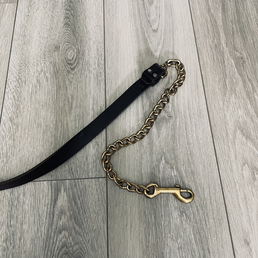 leather lead with chain 47”