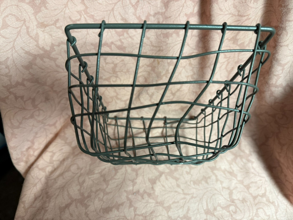 Primitive Free Form Wire 11" Basket Rectangular Industrial Farmhouse Style