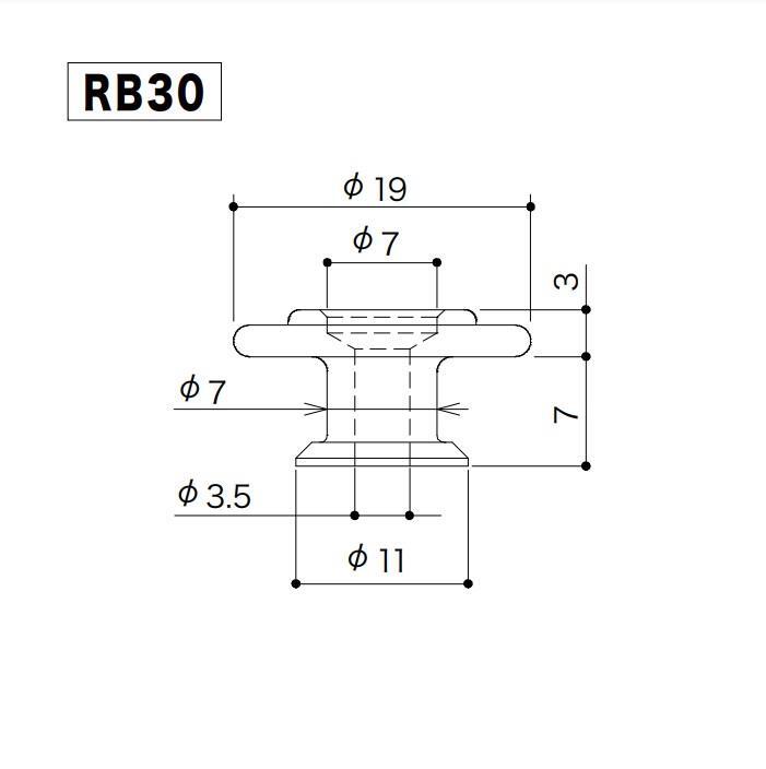 GOTOH RB30 Round String Retainer for Bass - Tall