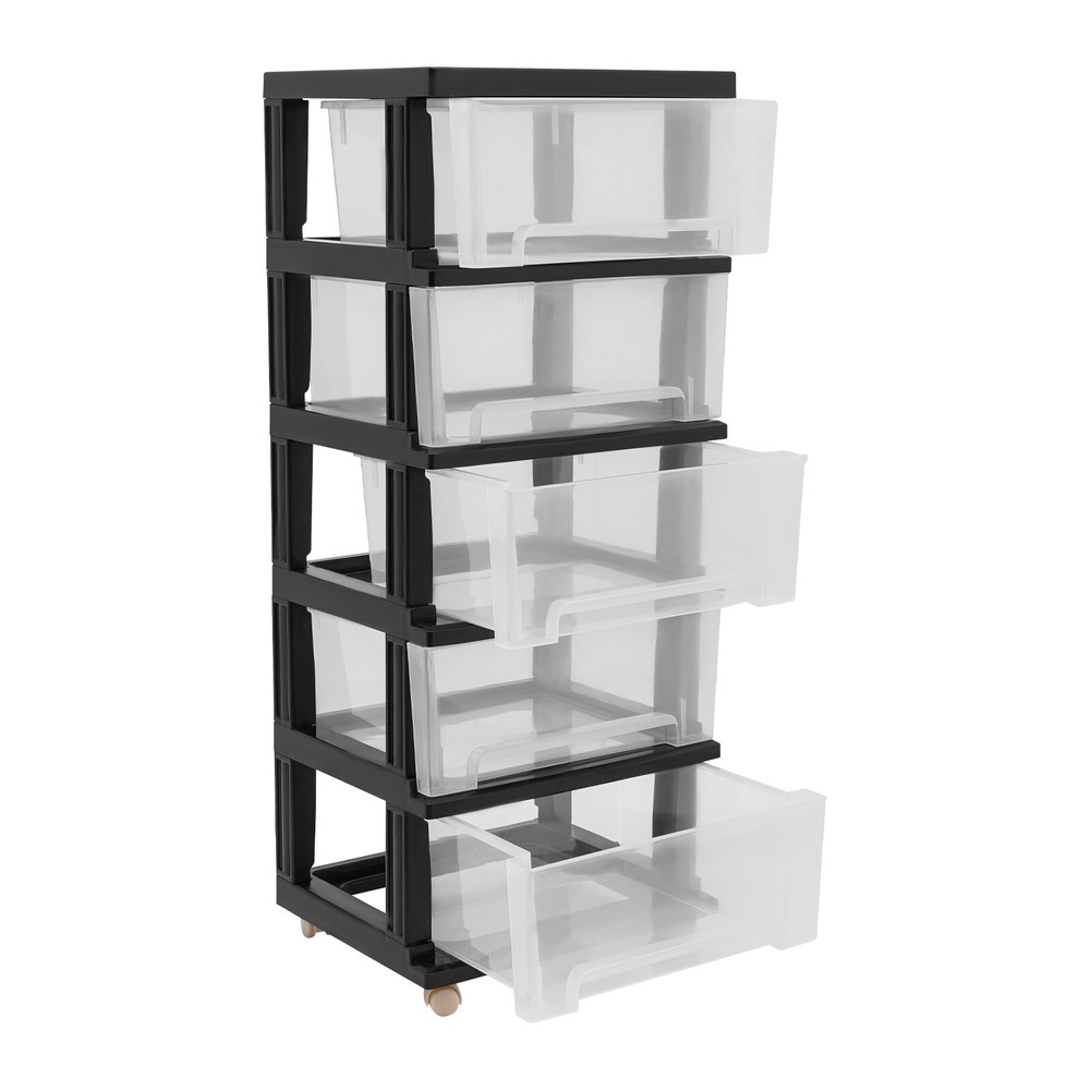 Plastic Storage Drawers, 5 Plastic Drawer Storage ,Plastic Organizer Drawer Cart