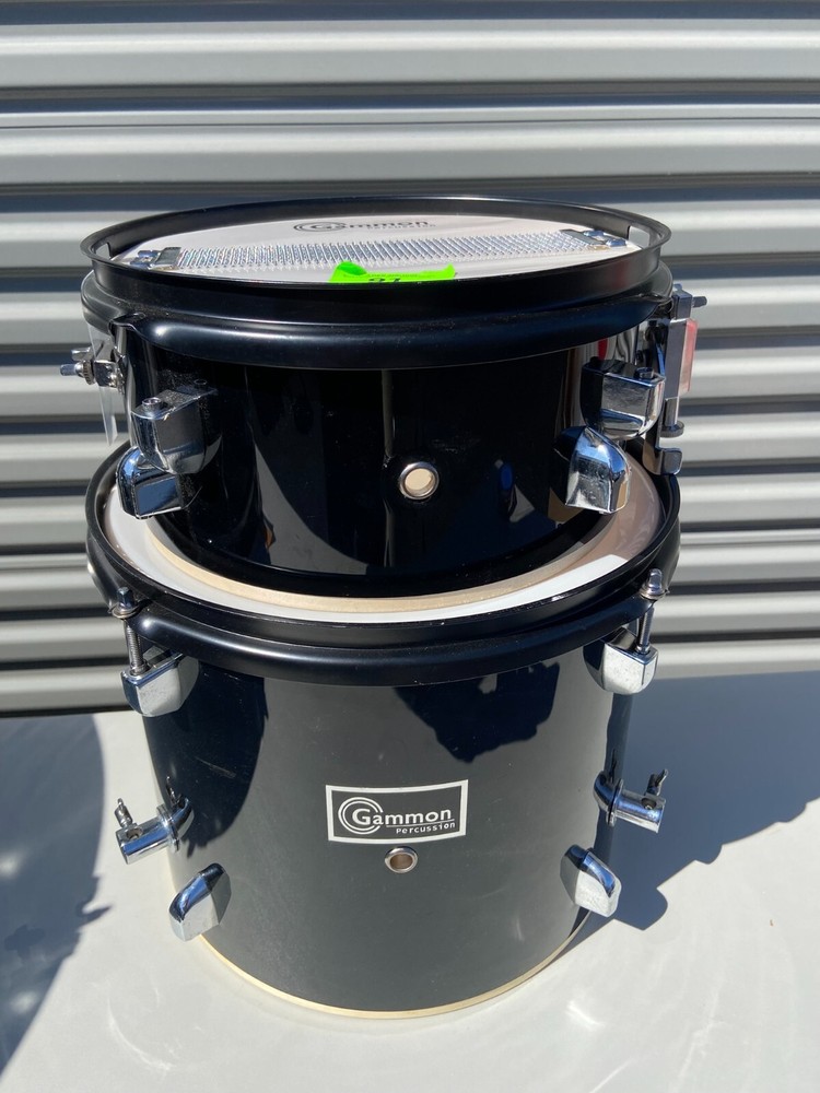 Gammon Percussion 12" Tom & 10" Snare Drum Set - Black Finish