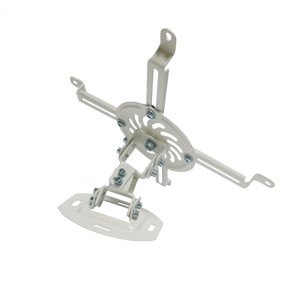 UNIVERSAL PROJECTOR MOUNT SLOPED VAULTED CEILING BRACKET TILT 360° SWIVEL WHITE
