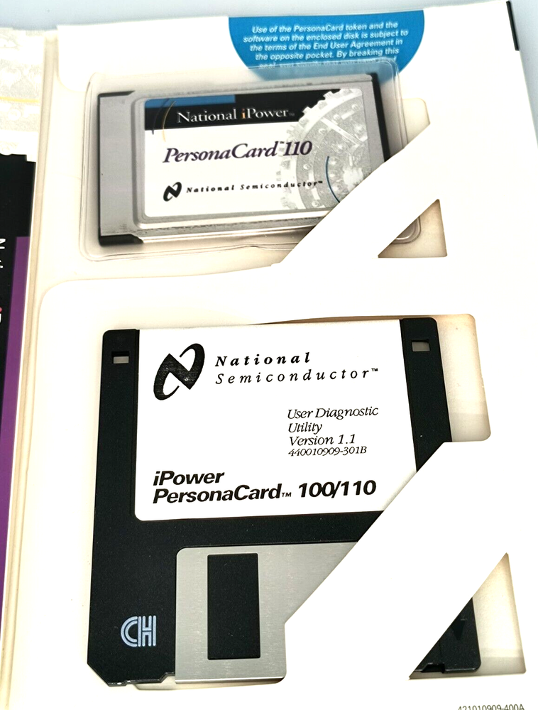 NATIONAL SEMICONDUCTOR PERSONACARD 110 PCMCIA DATA SECURITY ENCRYPTION RM4-B8