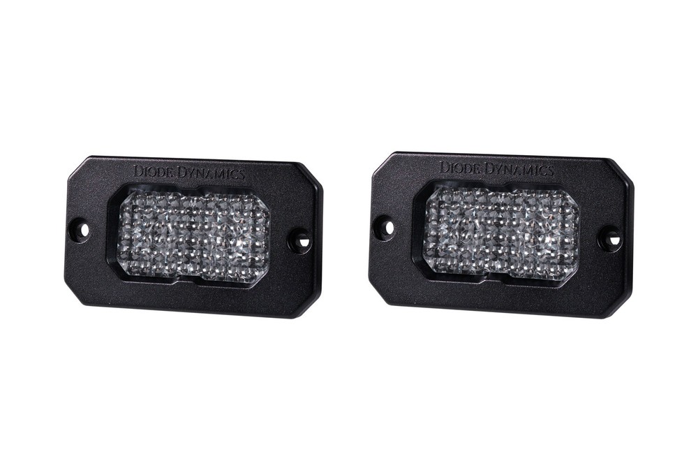 Diode Dynamics DD6428P SSC2 Sport White Flood Flush Mount LED Pod Lights PAIR