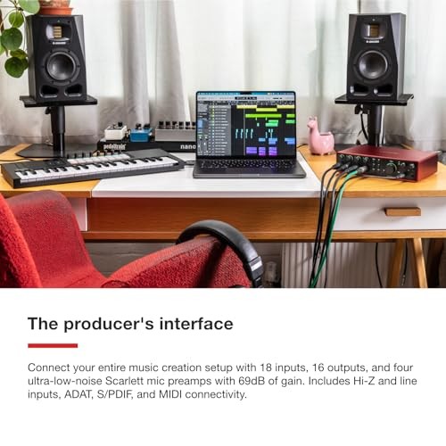 Focusrite Scarlett 18i16 USB-C Audio/MIDI Interface, 4th Generation