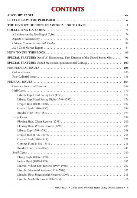 Mega Red: A Guide Book of United States Coins, Deluxe 10th Edition - Softcover