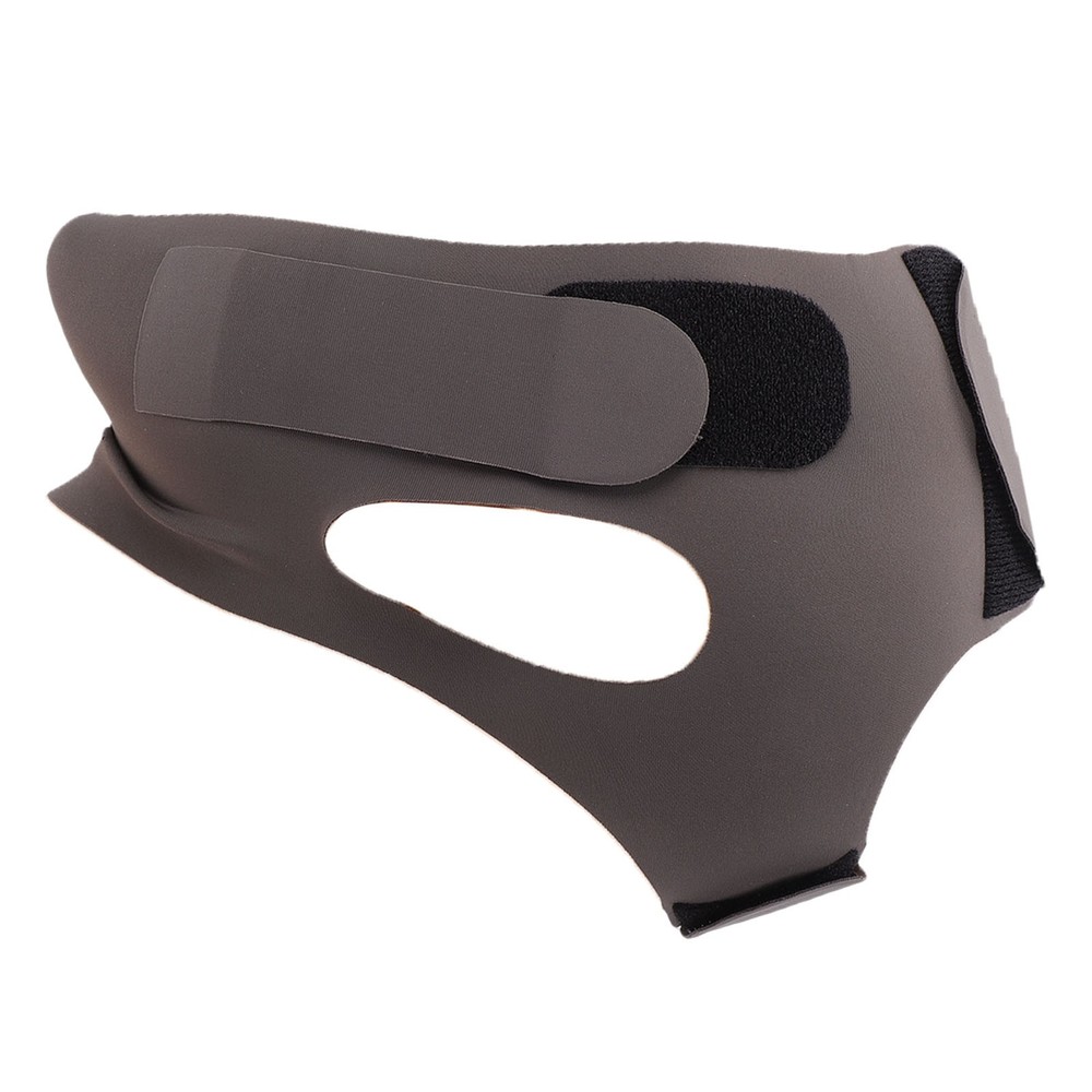 Chin Strap For Sleeping Cooling Fabric Reusable V Line Lifting Strap Black