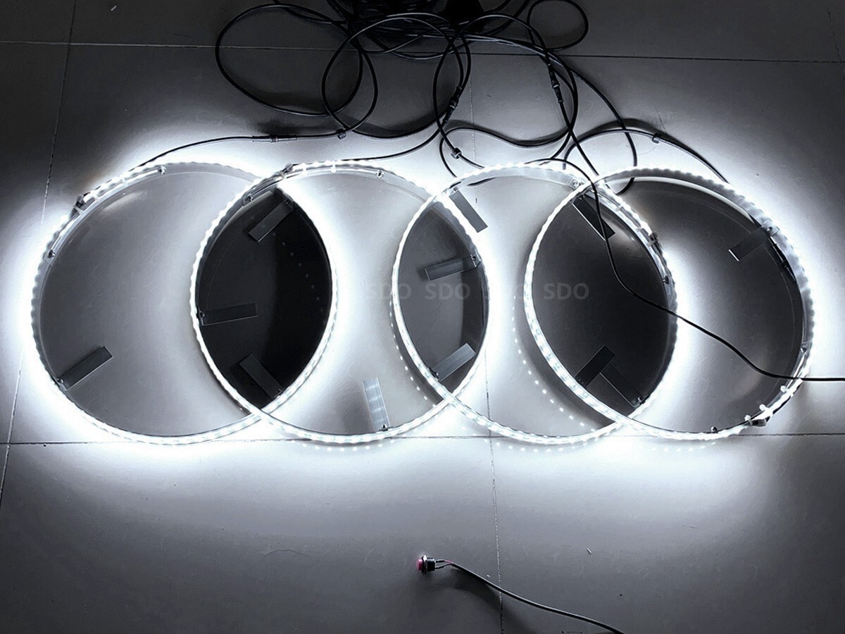 17.5'' Solid Color LED Wheel Lights For Truck Rim Lights Strobing White w/Switch